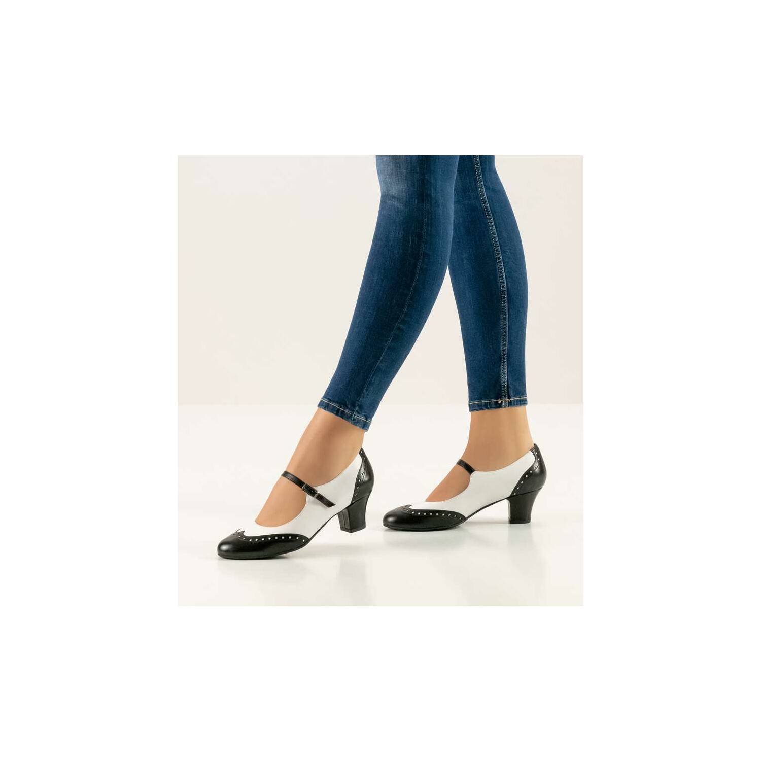 Werner Kern Swingschuhe Emma schwarz-weiss