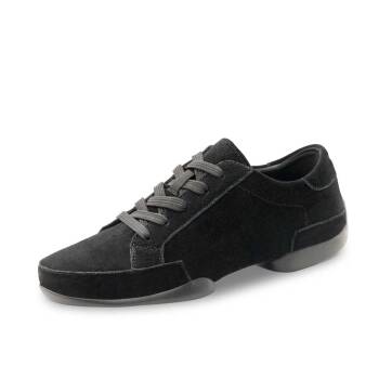 anna kern Suny 155 Tanzsneaker Velourleder schwarz geteilte Drehpunktsohle