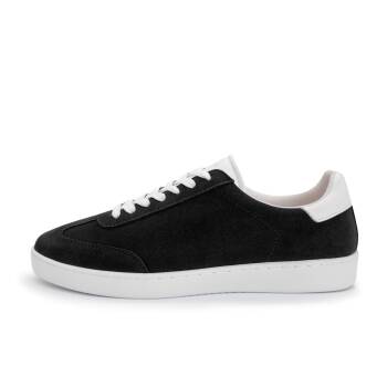 Schwarze Damen Sneaker, Sportschuhe aus Velourleder-Anna...