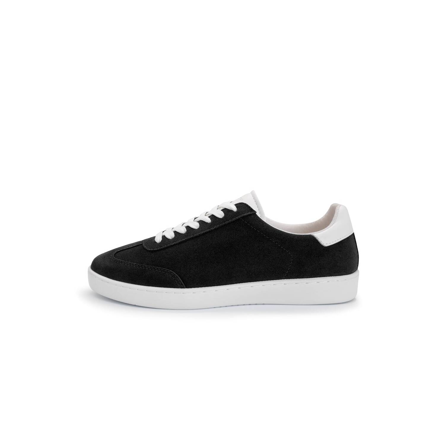 Schwarze Damen Sneaker, Sportschuhe aus Velourleder-Anna Kern 7015