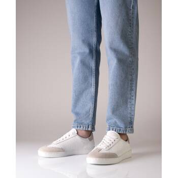 Anna Kern 7020 Suny Tanzsneaker Velour Beige-Weiß 4 = 36 2/3