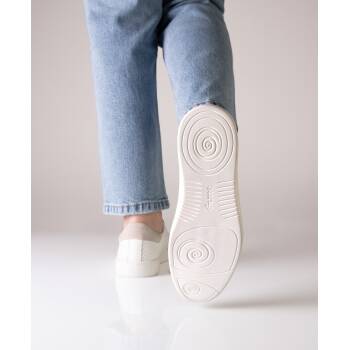 Anna Kern 7020 Suny Tanzsneaker Velour Beige-Weiß 4 = 36 2/3