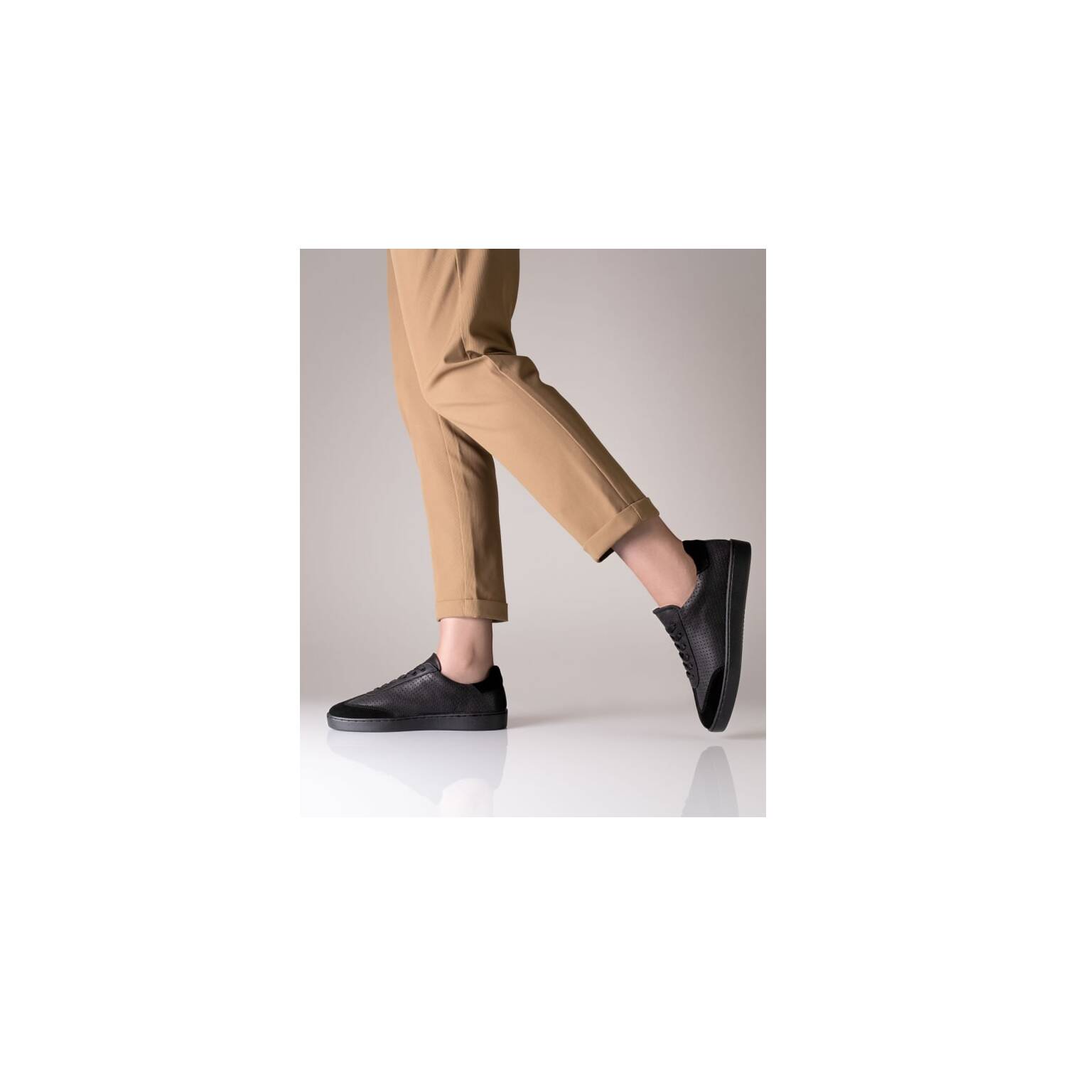 Leder Sportschuhe -  Anna Kern 7030 Schwarz