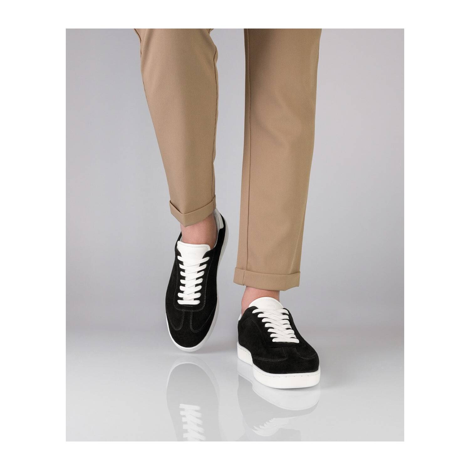 Anna Kern 7415 Suny Herren Tanzsneaker Velour Schwarz