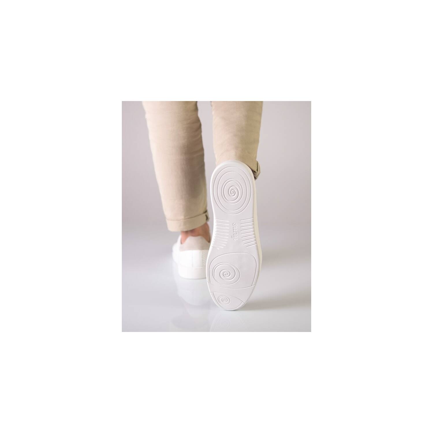 Anna Kern 7420 Suny Herren Tanzsneaker Beige-Weiß