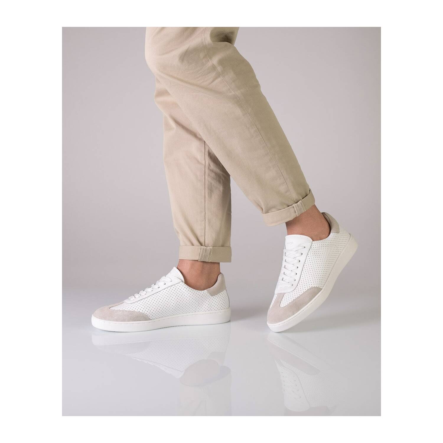 Anna Kern 7420 Suny Herren Tanzsneaker Beige-Weiß 10,5 = 45 1/3