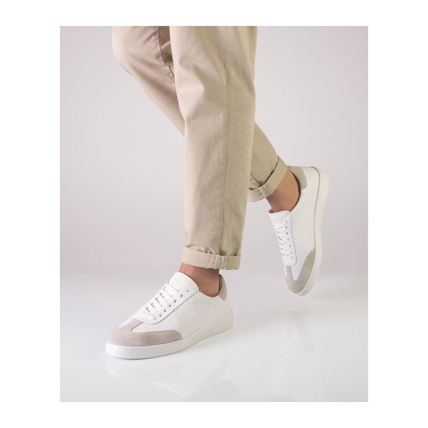 Anna Kern 7420 Leder Tanz-Sneaker in Weiß für Tanz- und Freizeit