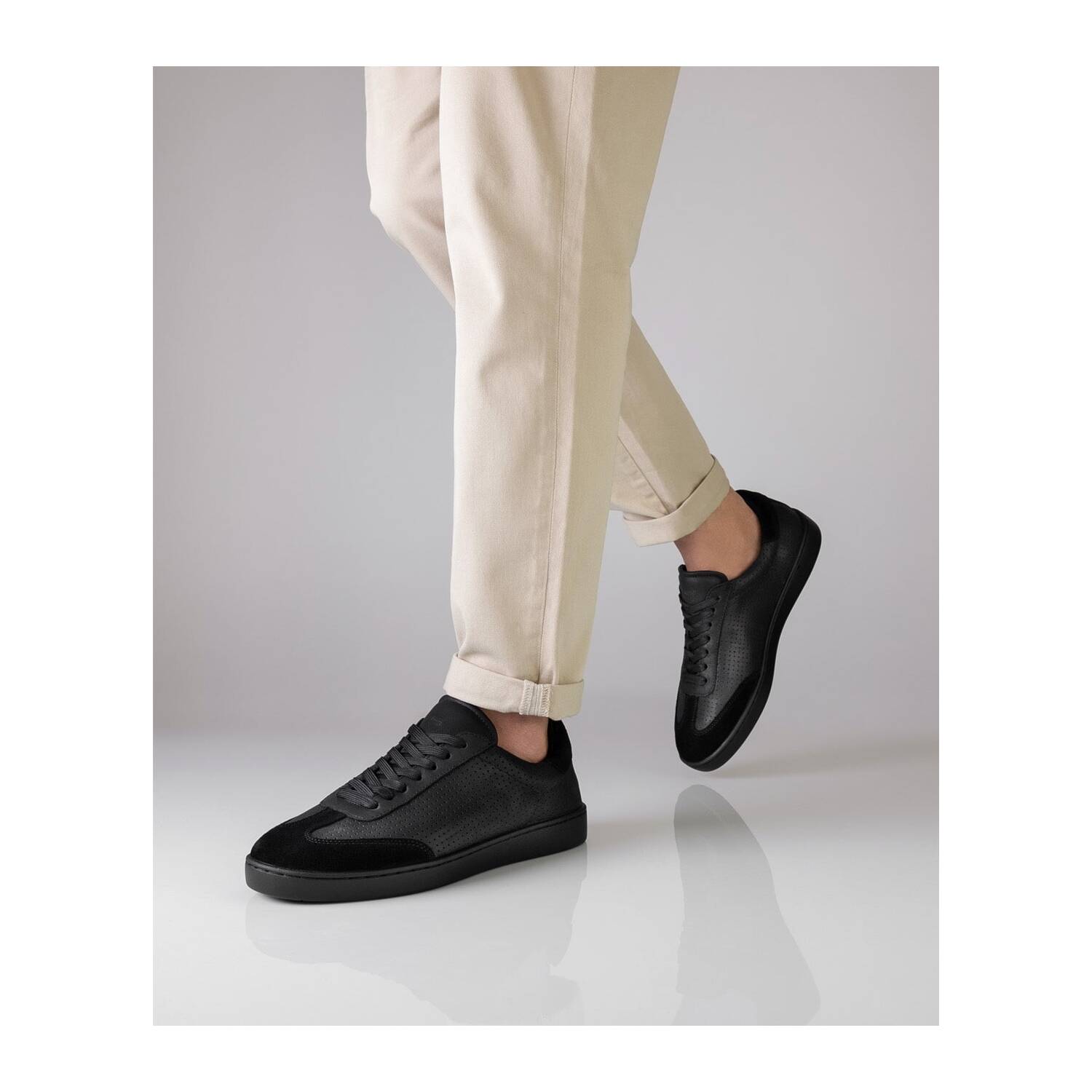 Anna Kern 7430 Suny Leder Tanz-Sneaker, Farbe Schwarz, für Tanz- und Freizeit
