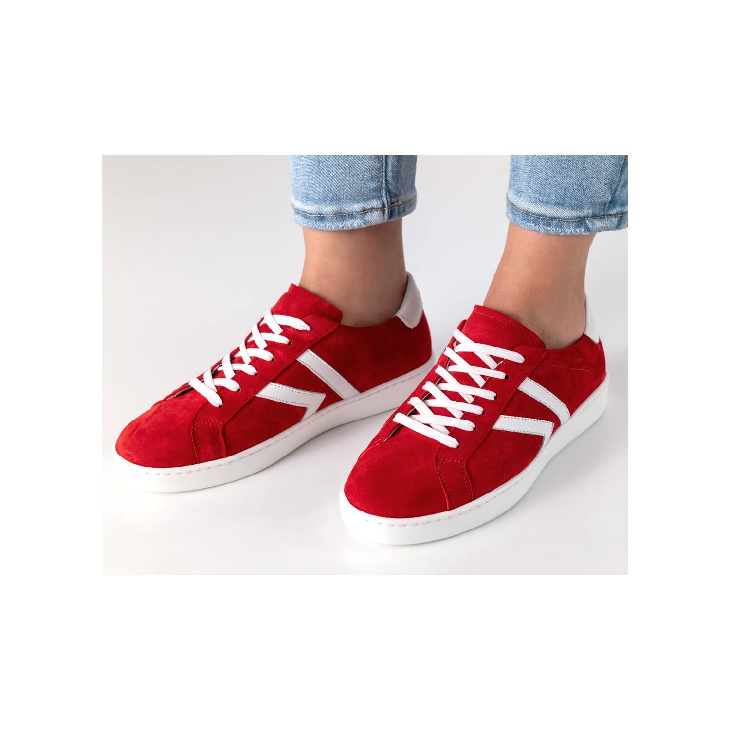 Werner Kern Darcey Damen Tanzsneaker Rot-Weiß 6 = 39 1/3