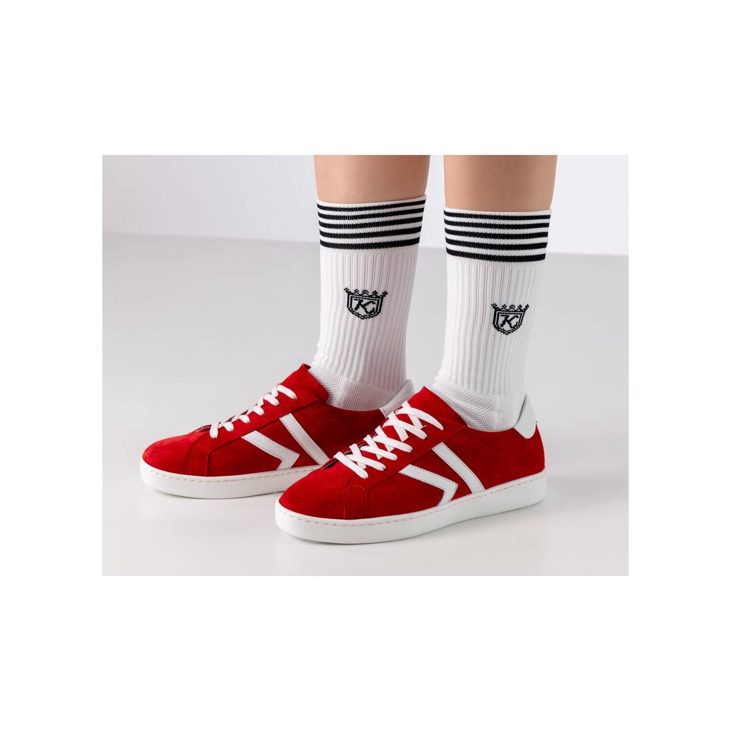 Werner Kern Darcey Damen Tanzsneaker Rot-Weiß 6 = 39 1/3