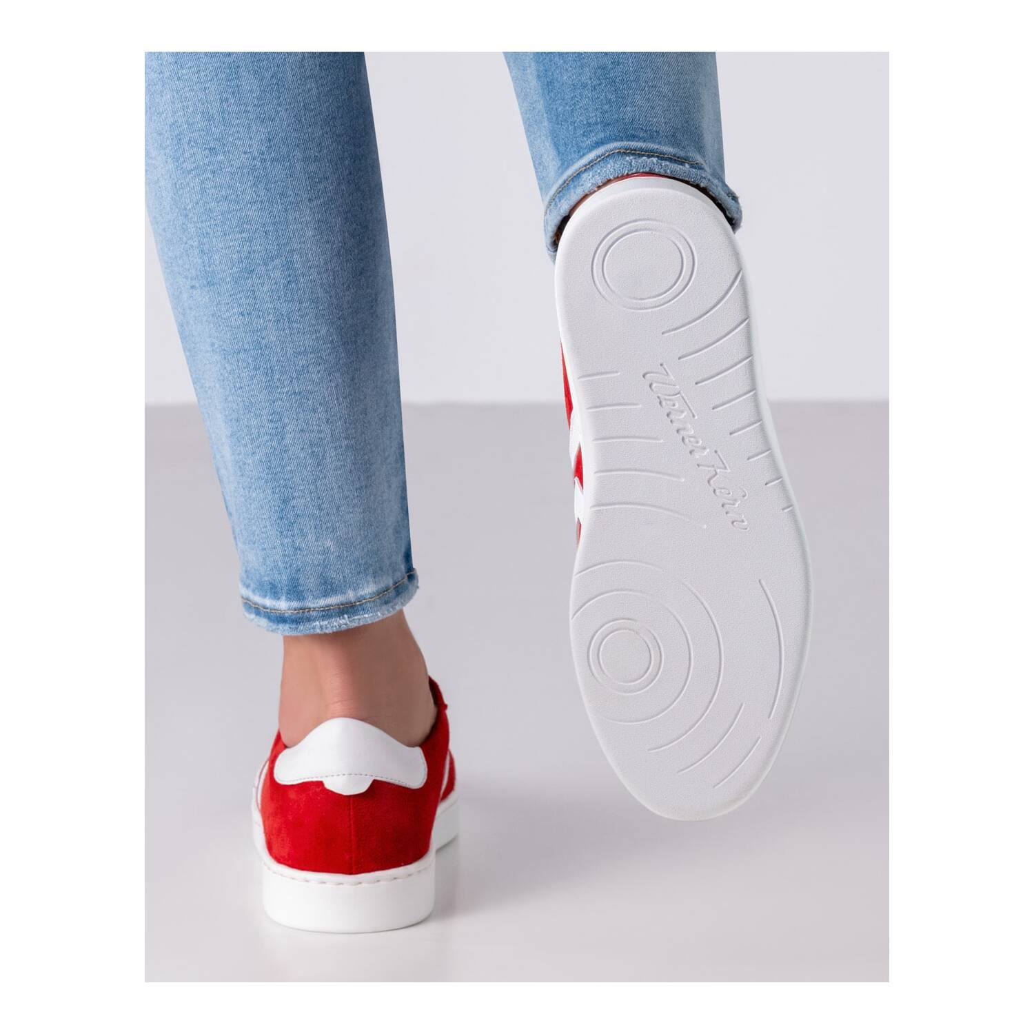 Werner Kern Darcey Damen Tanzsneaker Rot-Weiß 6 = 39 1/3