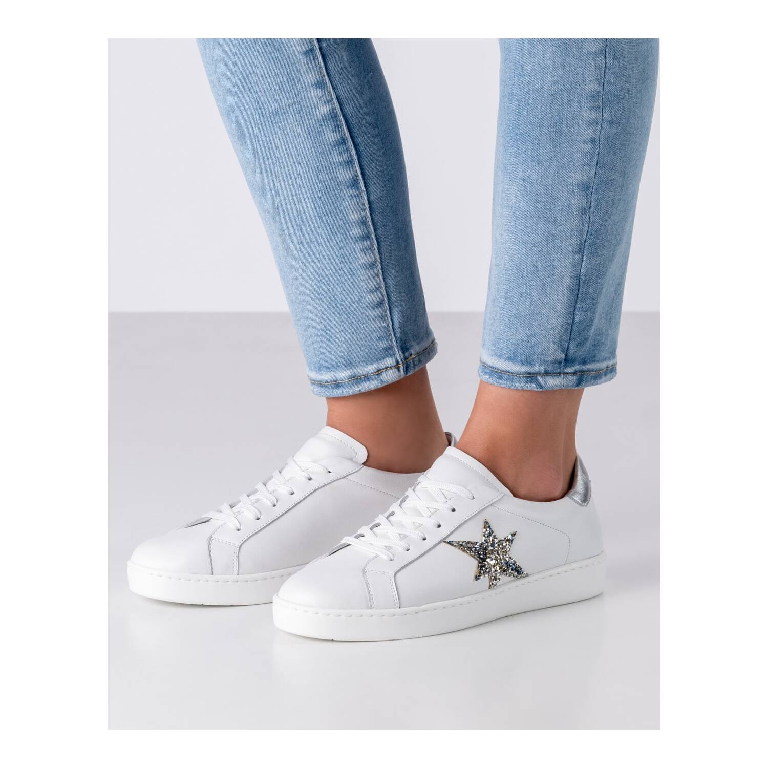 Werner Kern Damensneaker Heaven in Weiß mit seitlichem Stern