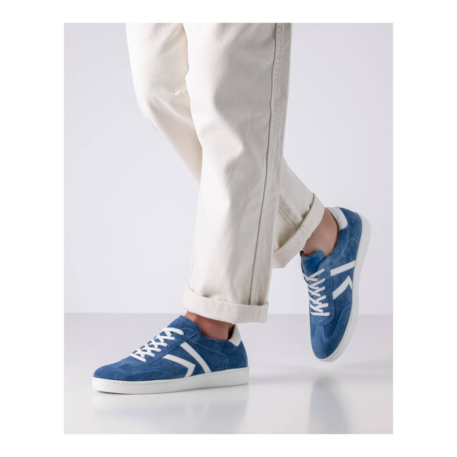 Werner Kern 28074 Salerno Sneaker Comfort in Jeansblau Velourleder