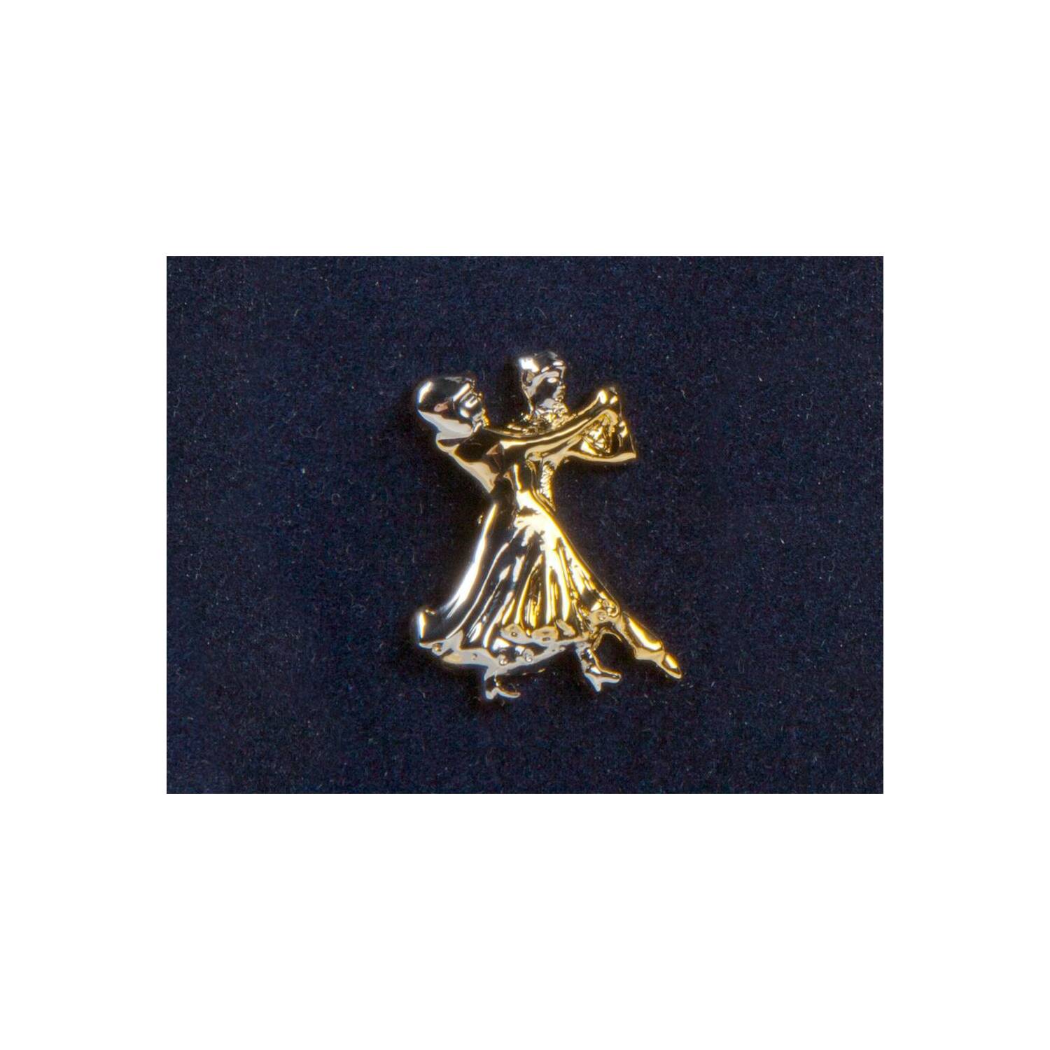 Diamant Brosche HW07972 Tanzpaar goldfarbig