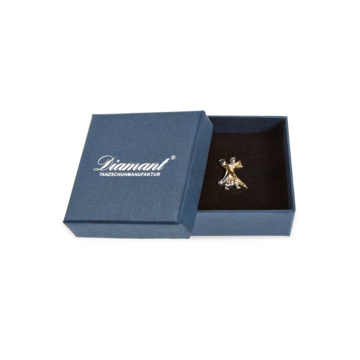 Diamant Brosche HW07972 Tanzpaar goldfarbig