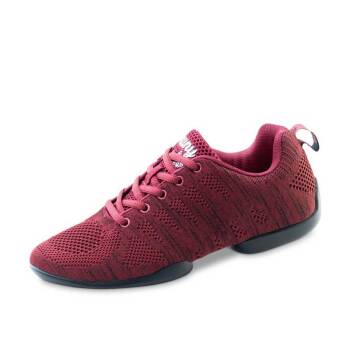 Anna Kern 135 Bold Damen Sneaker rot-schwarz geteilte Drehpunktsohle HipHop Salsa usw.