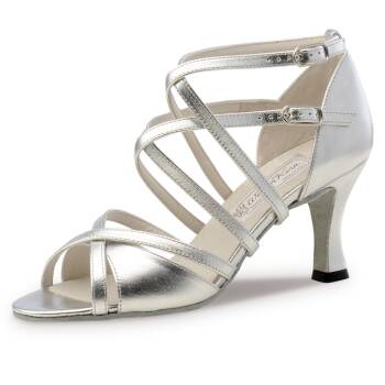 Tanzschuhe silber Eva 6,5 offen Passion-Dance